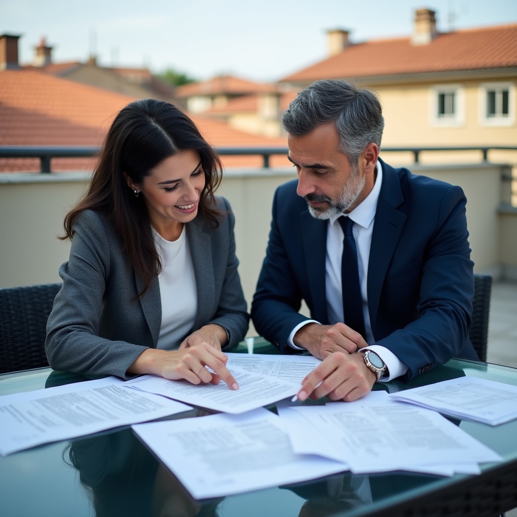 Team di piccola impresa che analizza documentazione di appalto