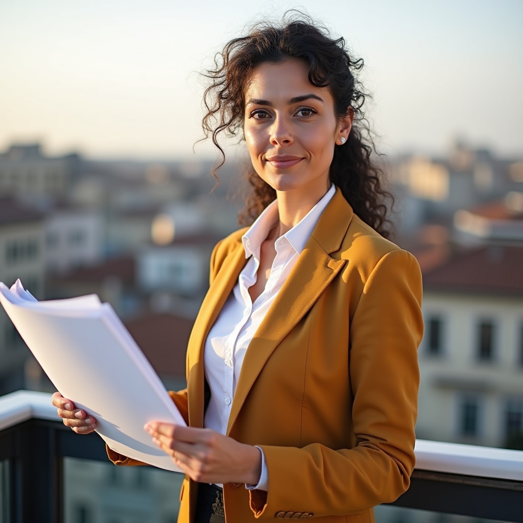 Professionista che analizza documenti di gara in ambiente moderno
